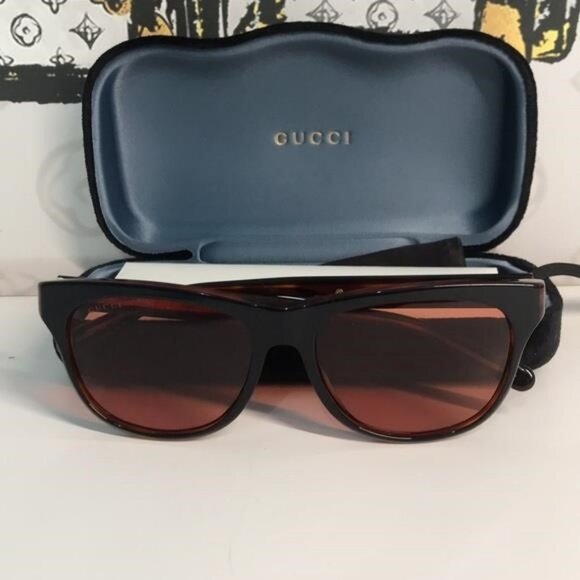 Authentic ✨ Brand New Gucci GG0980S 002 Sunglasses – Tortoise Havana with Orange - Picture 3 of 11